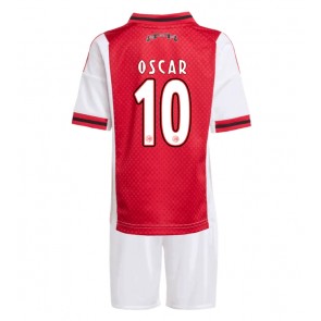 Ajax Oscar Gloukh #10 Hjemmebanetrøje Børn 2025-26 Kortærmet (+ Korte bukser)